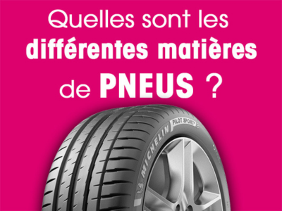 différentes matières de pneus